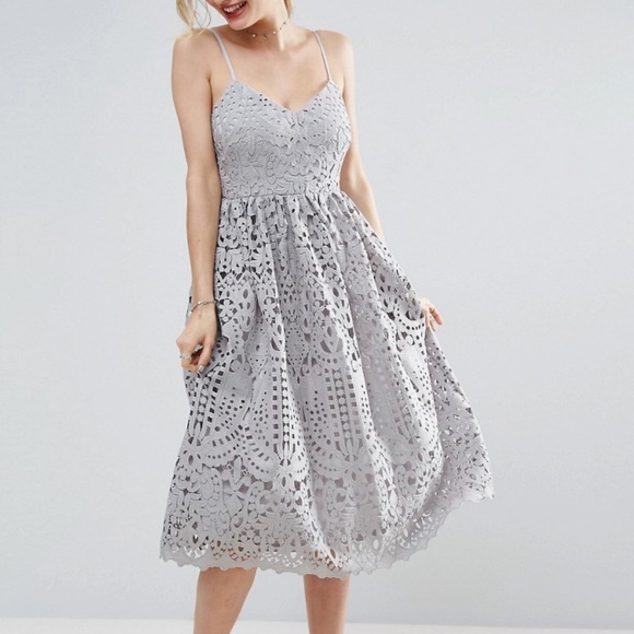 lace cami dress midi